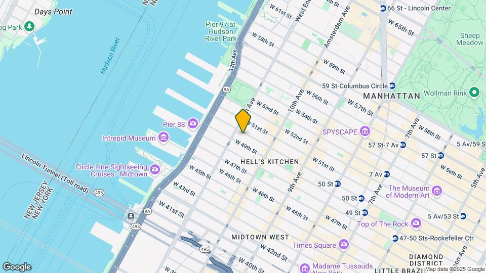 550 W 50th St Mapa y Detalles de la Ubicación