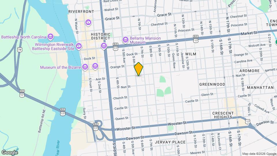 307 S 6th St Map and Location Details