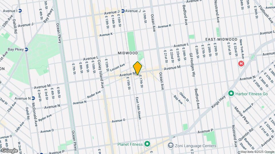 1615 Cedar St Map and Location Details