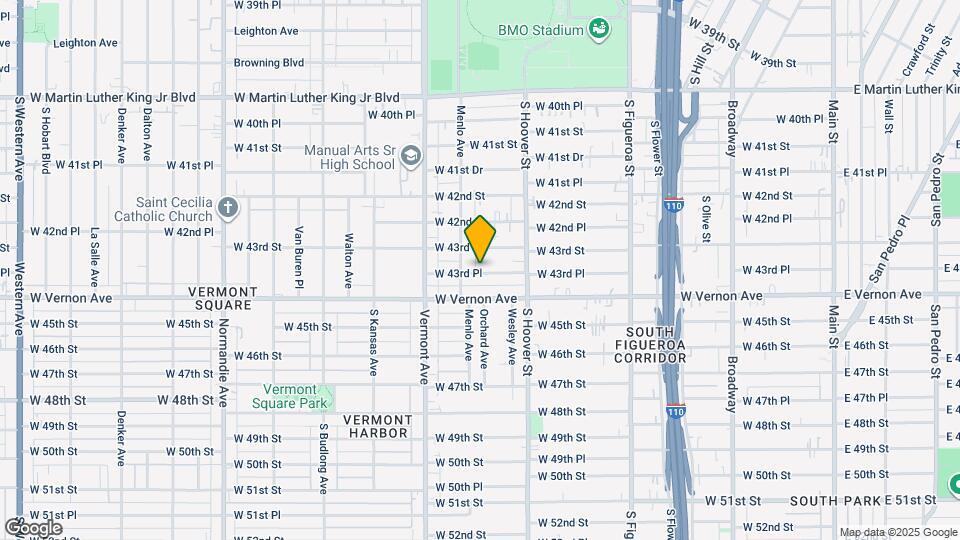 855 W 43rd Pl Map and Location Details