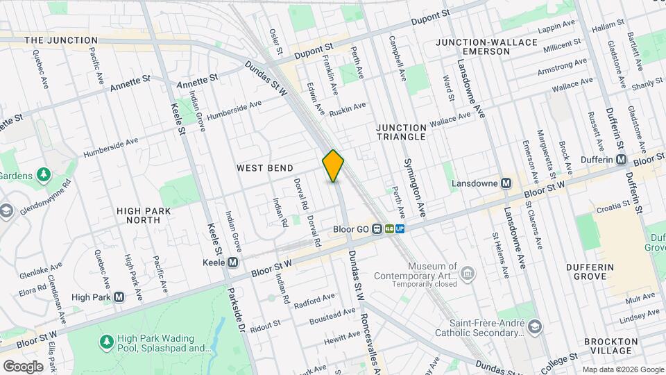 2443 Dundas St W Map and Location Details