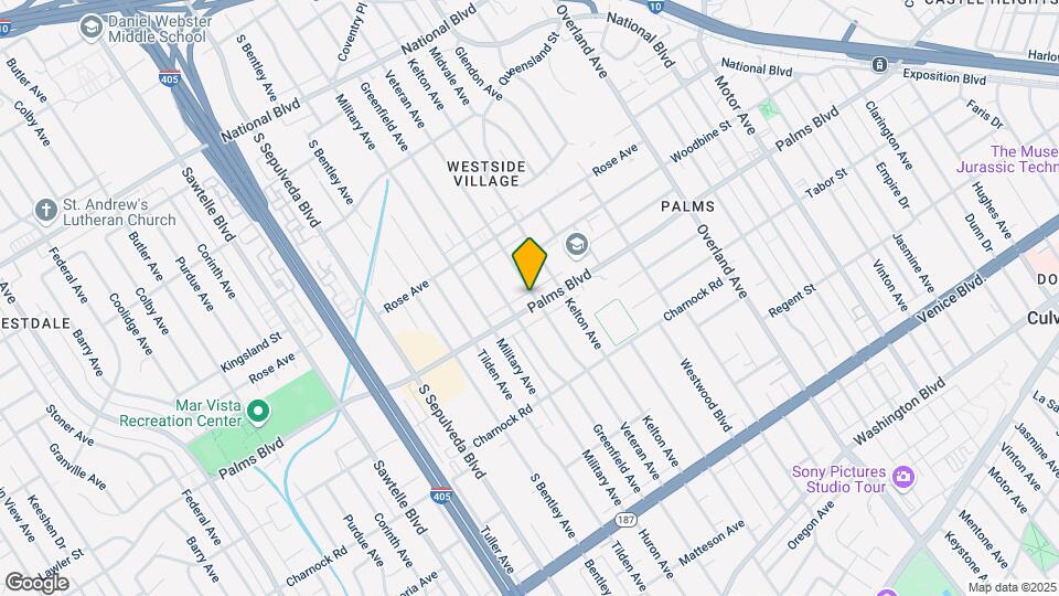10927 Palms Blvd Map and Location Details