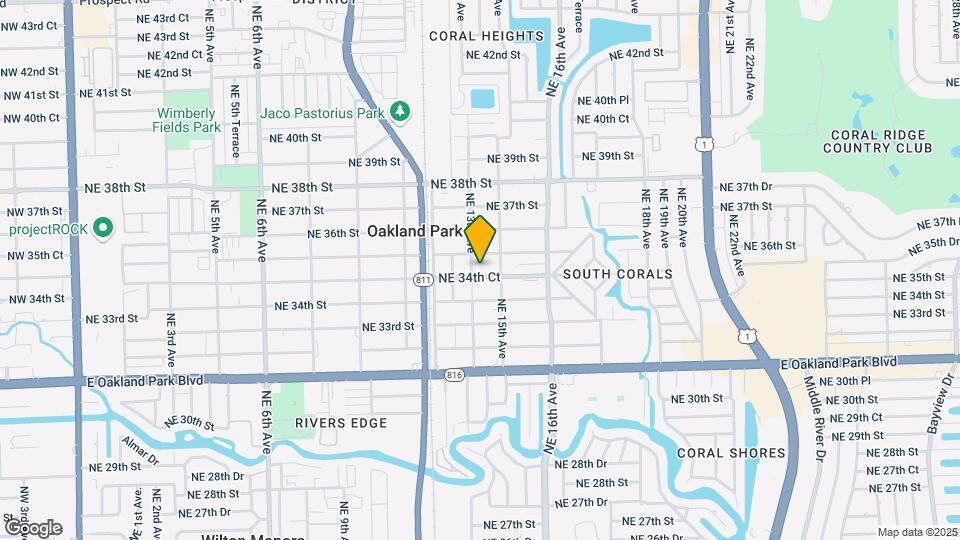 1383 NE 34th Ct Map and Location Details