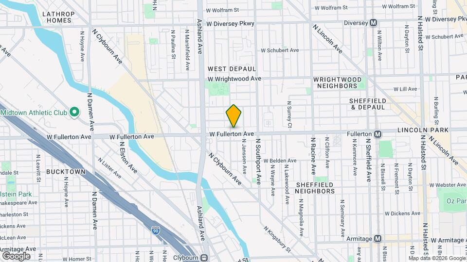 1454 W Fullerton Ave Map and Location Details