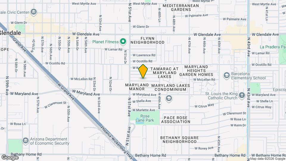 5012 W McLellan Rd Map and Location Details