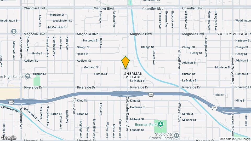 4921 Coldwater Canyon Ave Map and Location Details