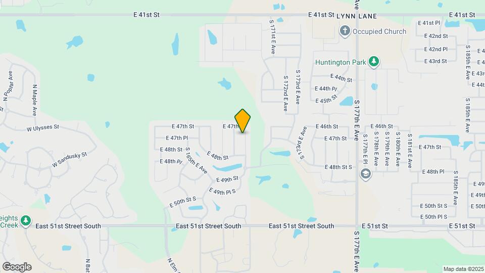 4724 S 168th E Ave, Unit 1 Map and Location Details