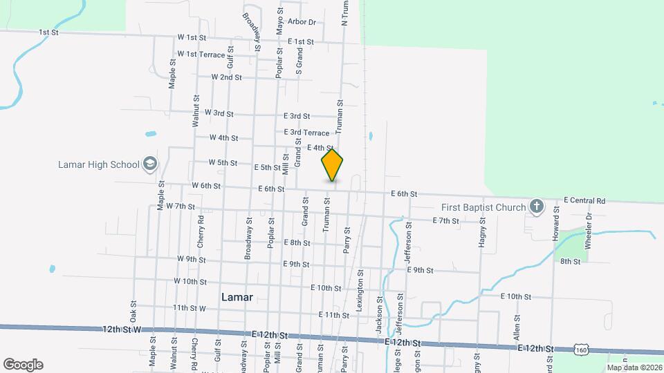 410 E 6th St Map and Location Details