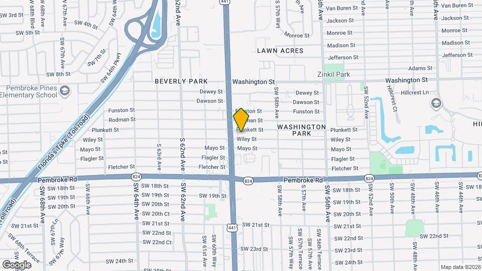 5931 Wiley St Map and Location Details