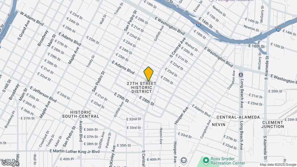 1012 E Adams Blvd, Unit 2 Map and Location Details