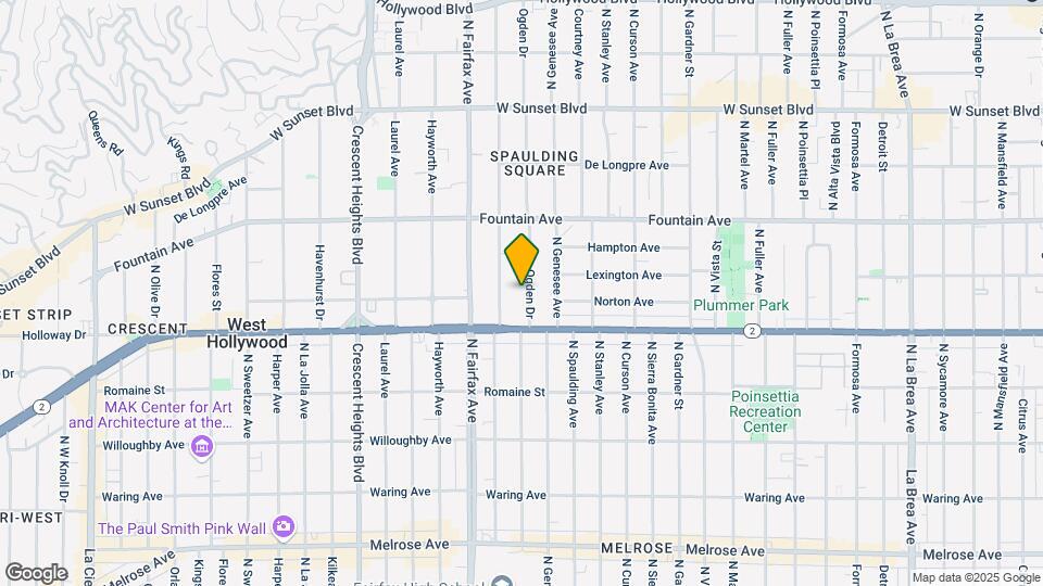 1145 N Ogden Dr Map and Location Details