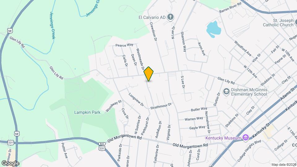 1312 Audubon Dr Map and Location Details