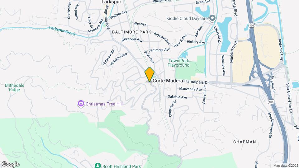 239 Corte Madera Ave, Unit Lower Map and Location Details