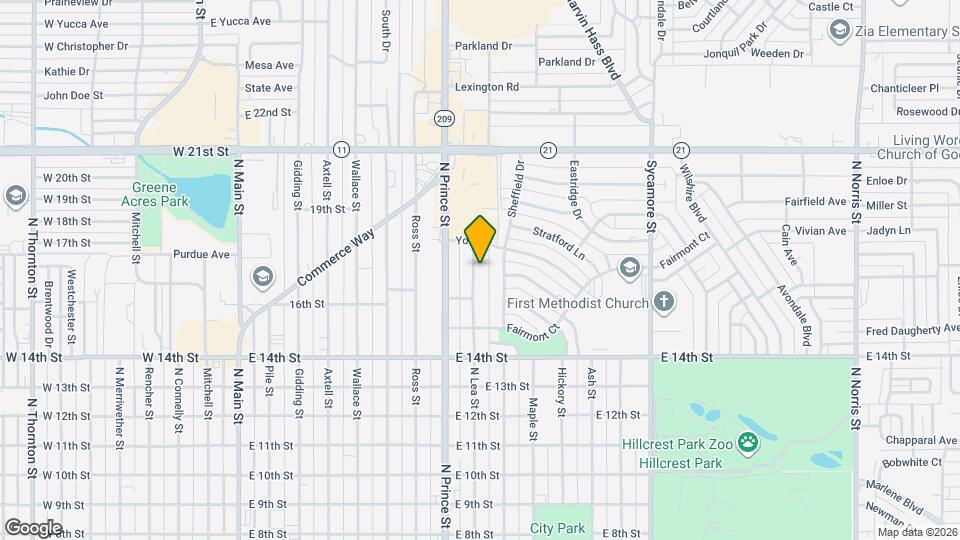 1621 N Lea St Map and Location Details