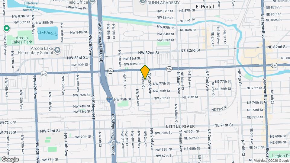 7715 NW 2nd Ct Map and Location Details