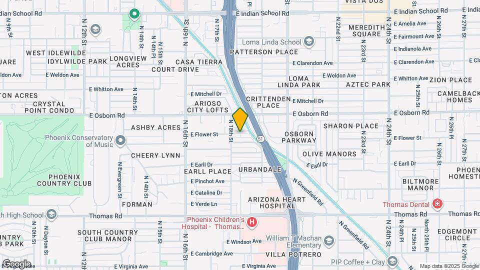 3301 N 18th St Map and Location Details