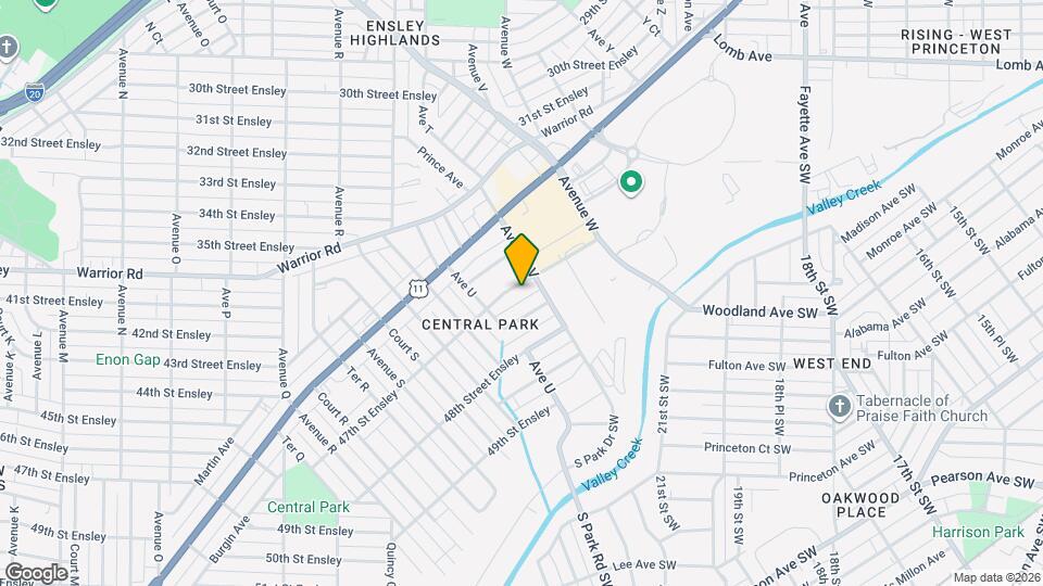 2133 47th St Ensley Mapa y Detalles de la Ubicación