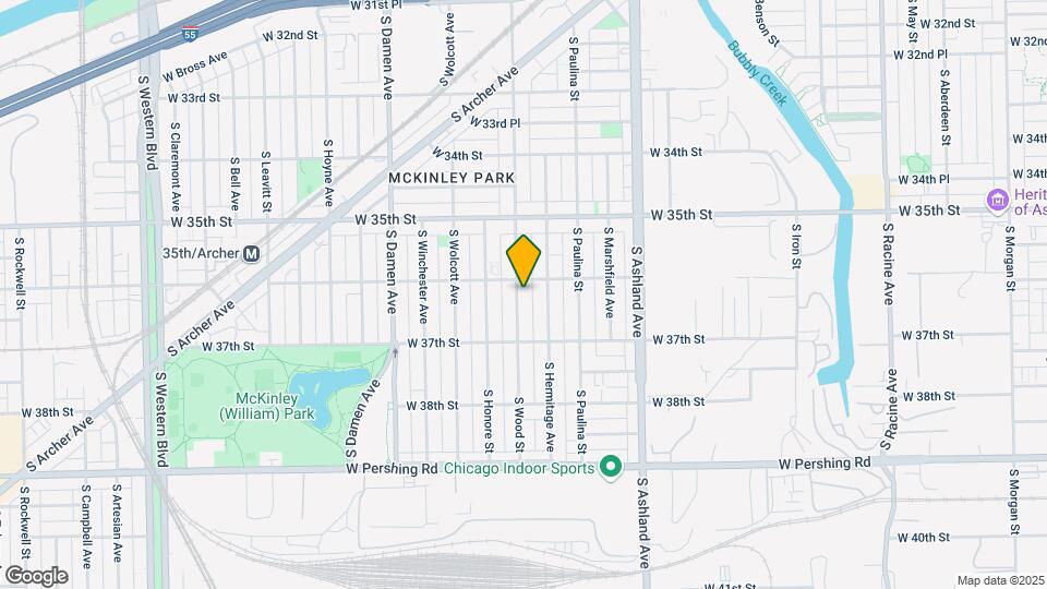 3611 S Wood St Map and Location Details