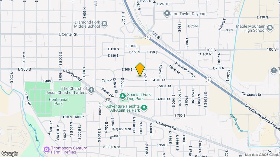1329 E 410 S St Mapa y Detalles de la Ubicación