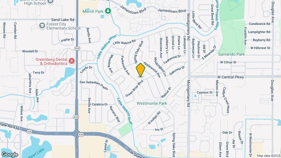 611 Green Briar Blvd Mapa y Detalles de la Ubicación