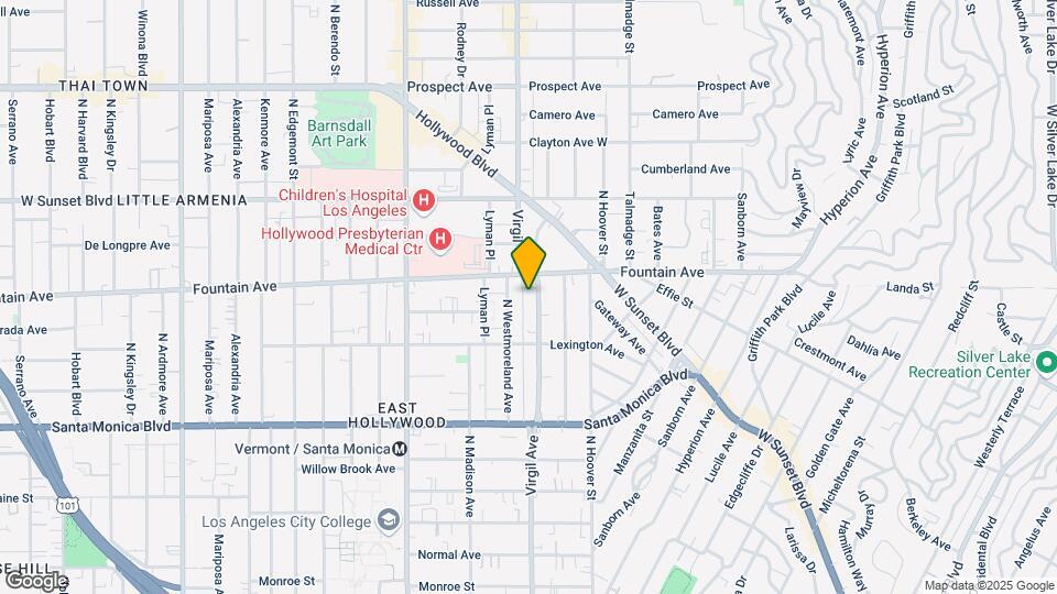 1255 N Virgil Ave Map and Location Details