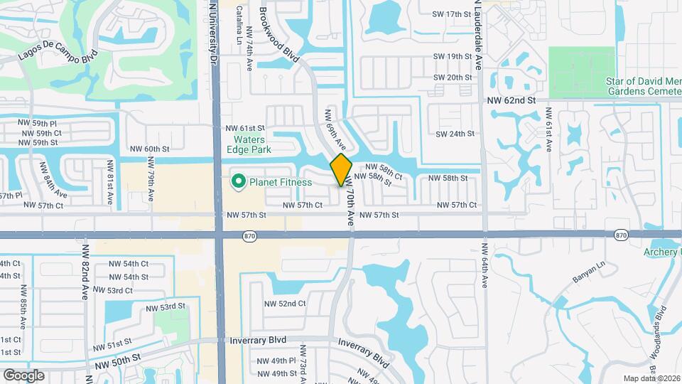 5716 NW 70th Terrace Map and Location Details