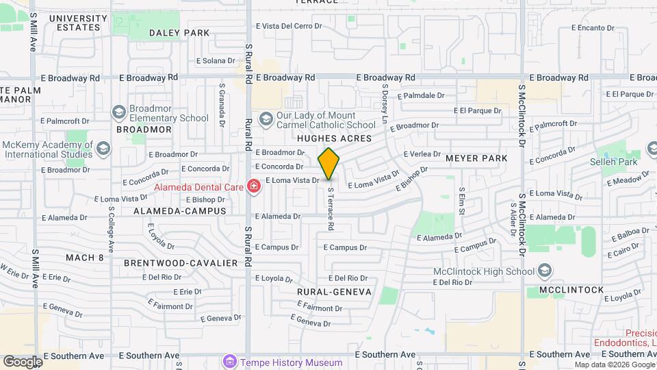 1123 E Loma Vista Dr Map and Location Details