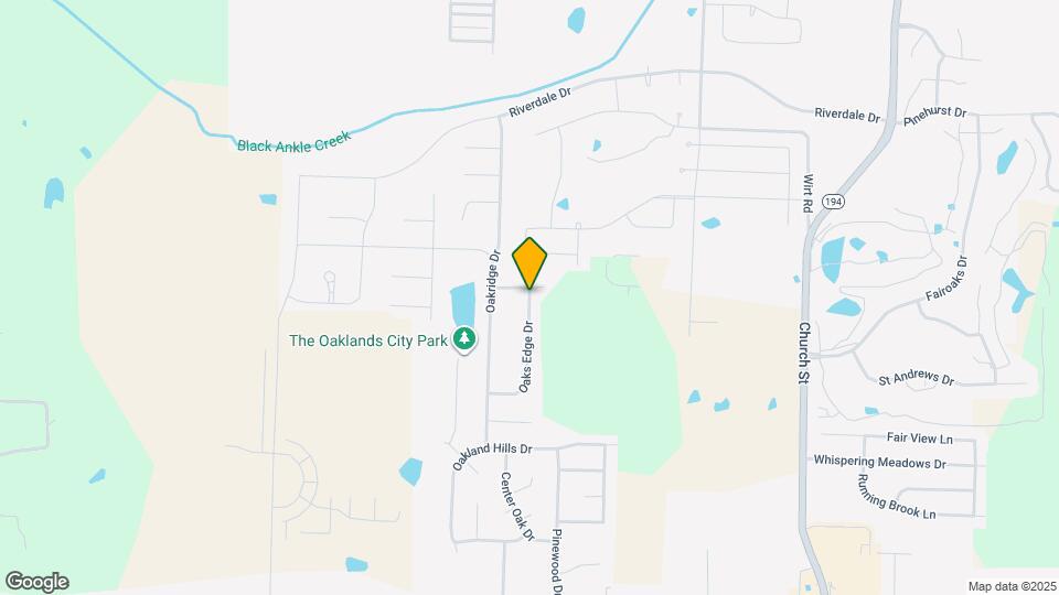 290 Oaksedge Drive Mapa y Detalles de la Ubicación