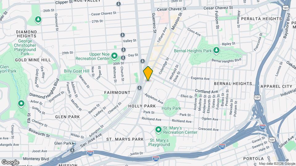 3553 Mission St Map and Location Details