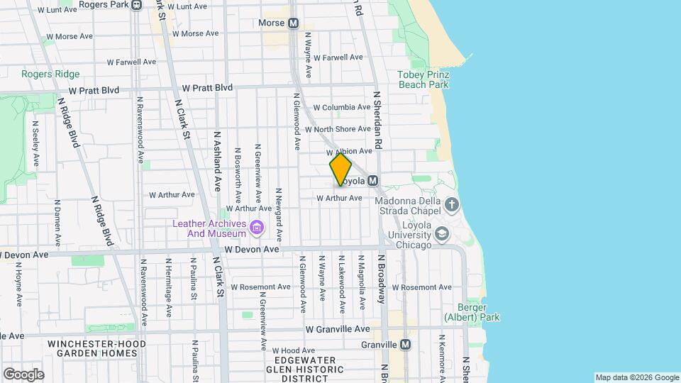 1256 W Arthur Ave Mapa y Detalles de la Ubicación