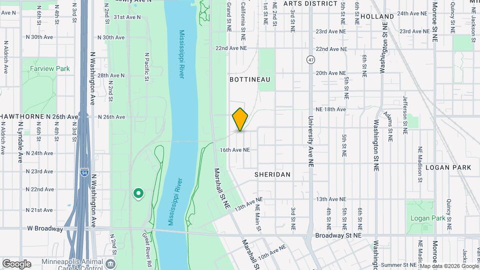 1628 California St NE, Unit Apt. 1 Map and Location Details