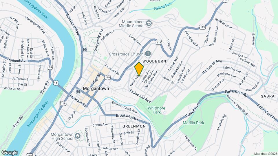 616 Pearl Ave Map and Location Details