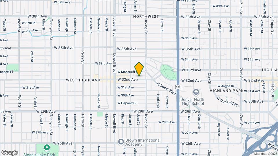 3335 W 32nd Ave Map and Location Details