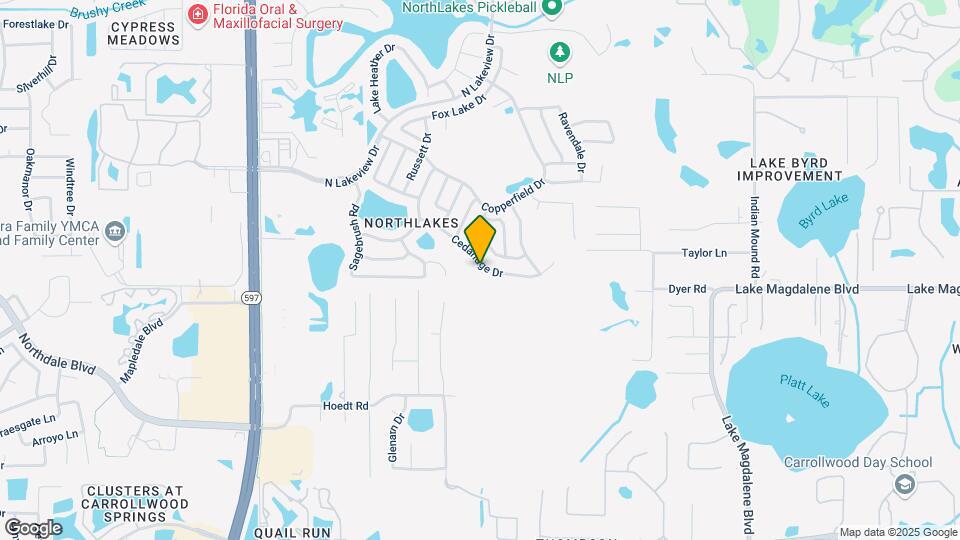 2906 Cedaridge Dr Map and Location Details