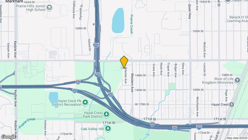 16752 Artesian Ave Map and Location Details