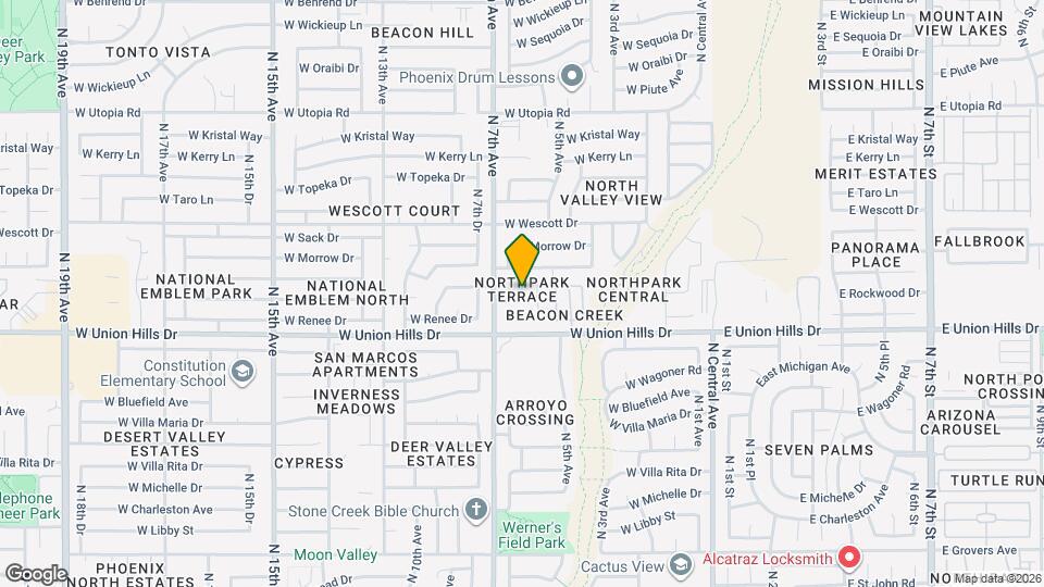 606 W McRae Dr Map and Location Details