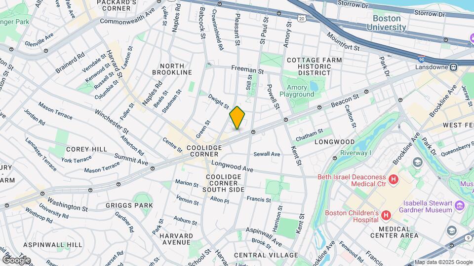 1258 Beacon St, Unit 5 Map and Location Details