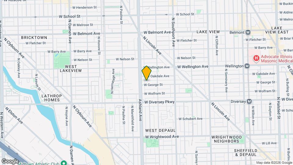 1538 W George St Map and Location Details