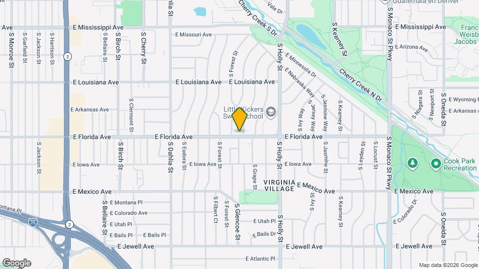 1495 S Grape St, Unit 1119 Mapa y Detalles de la Ubicación