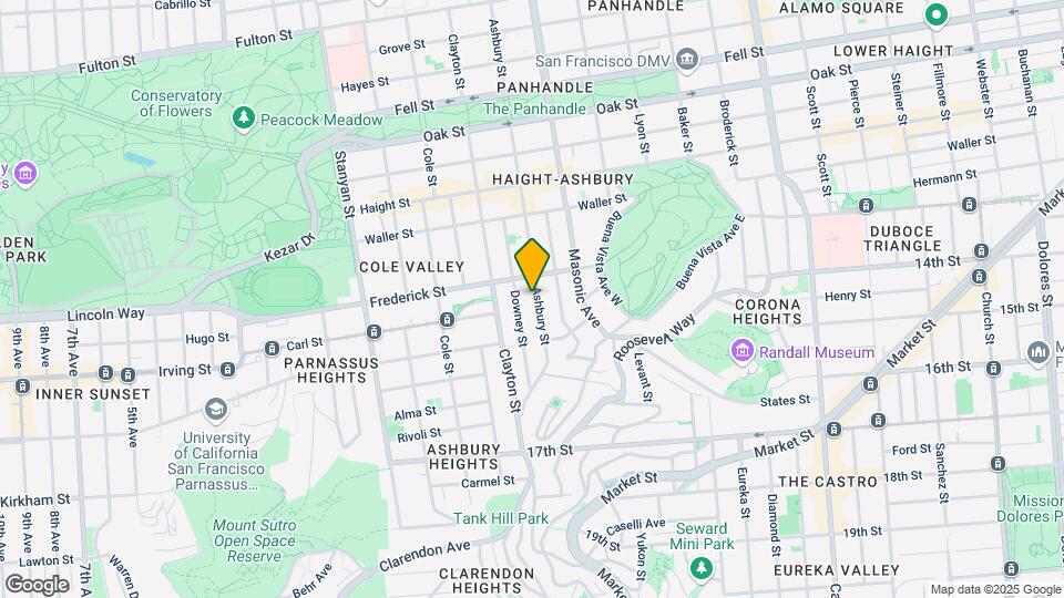 833 Ashbury St Map and Location Details