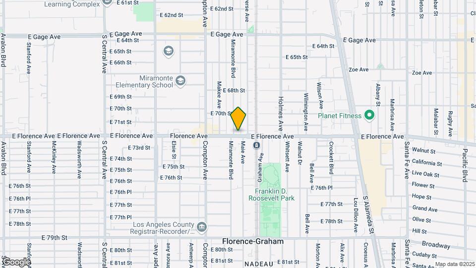 1601 E Florence Ave Map and Location Details