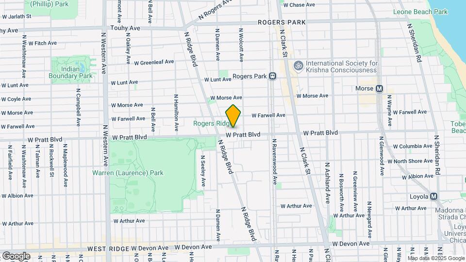 1922 W Pratt Blvd Mapa y Detalles de la Ubicación