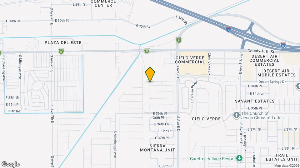 7816 E 34th Pl Map and Location Details