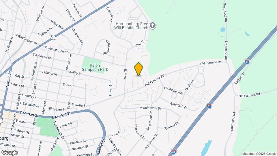 1154 Old Furnace Rd Map and Location Details
