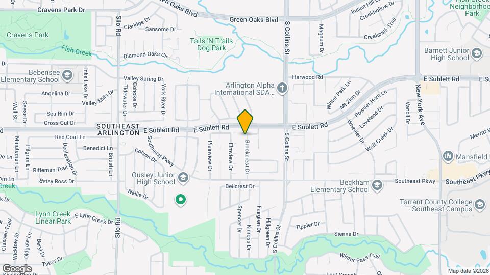 6304 Brookcrest Dr Map and Location Details