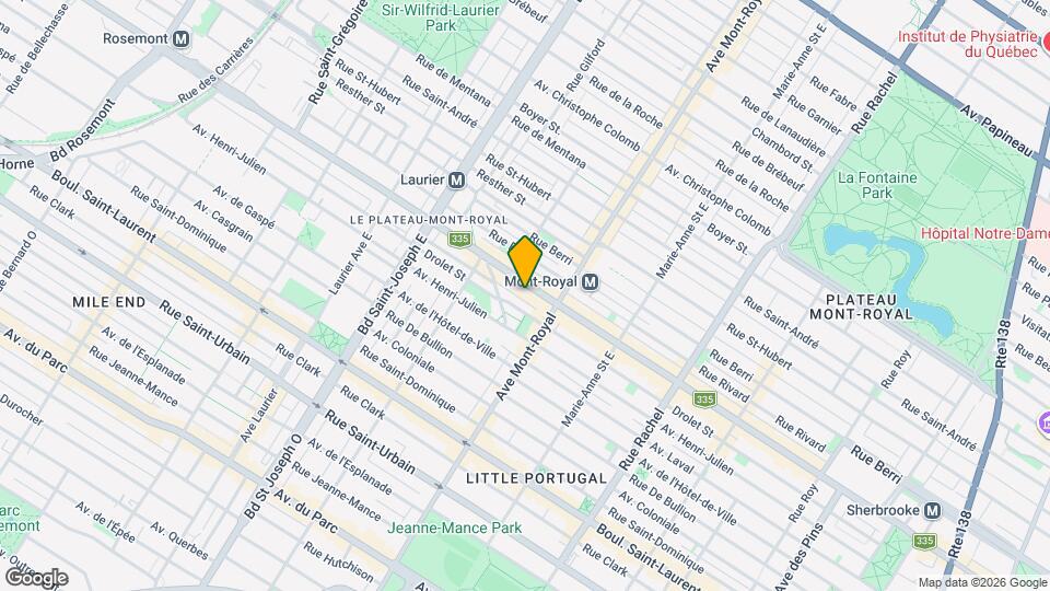 4560 Saint-Denis Map and Location Details