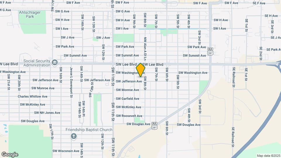 807 SW Jefferson Ave Map and Location Details
