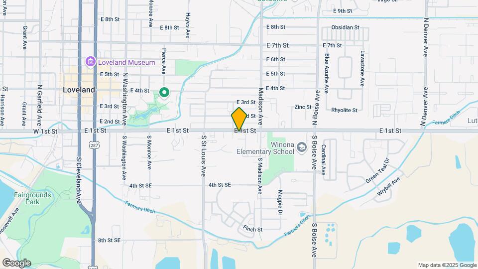 1344 E 1st St Map and Location Details