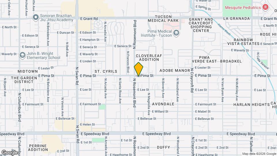 5116 E Pima St Map and Location Details