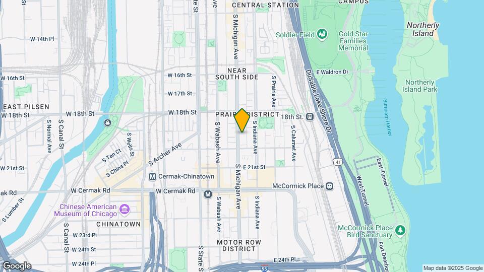 1911 S Michigan Ave Map and Location Details